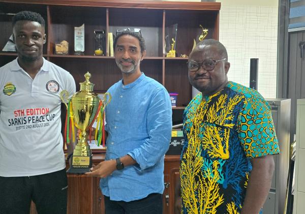 Accra Hotspurs Foundation CEO Pays Courtesy Call on Star Oil CEO After Sarkis Peace Cup